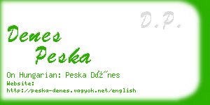 denes peska business card